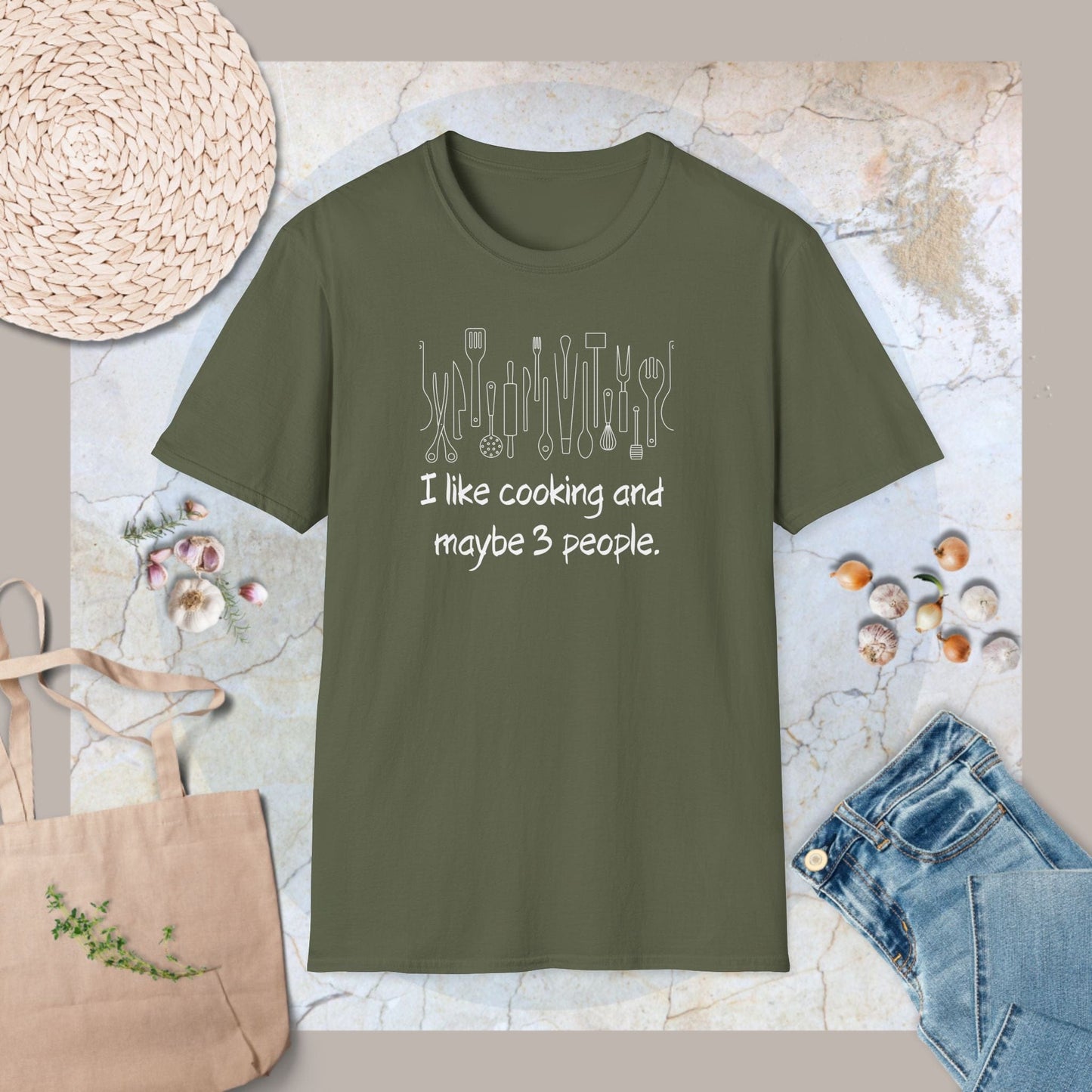 I like cooking and maybe 3 people T-Shirt