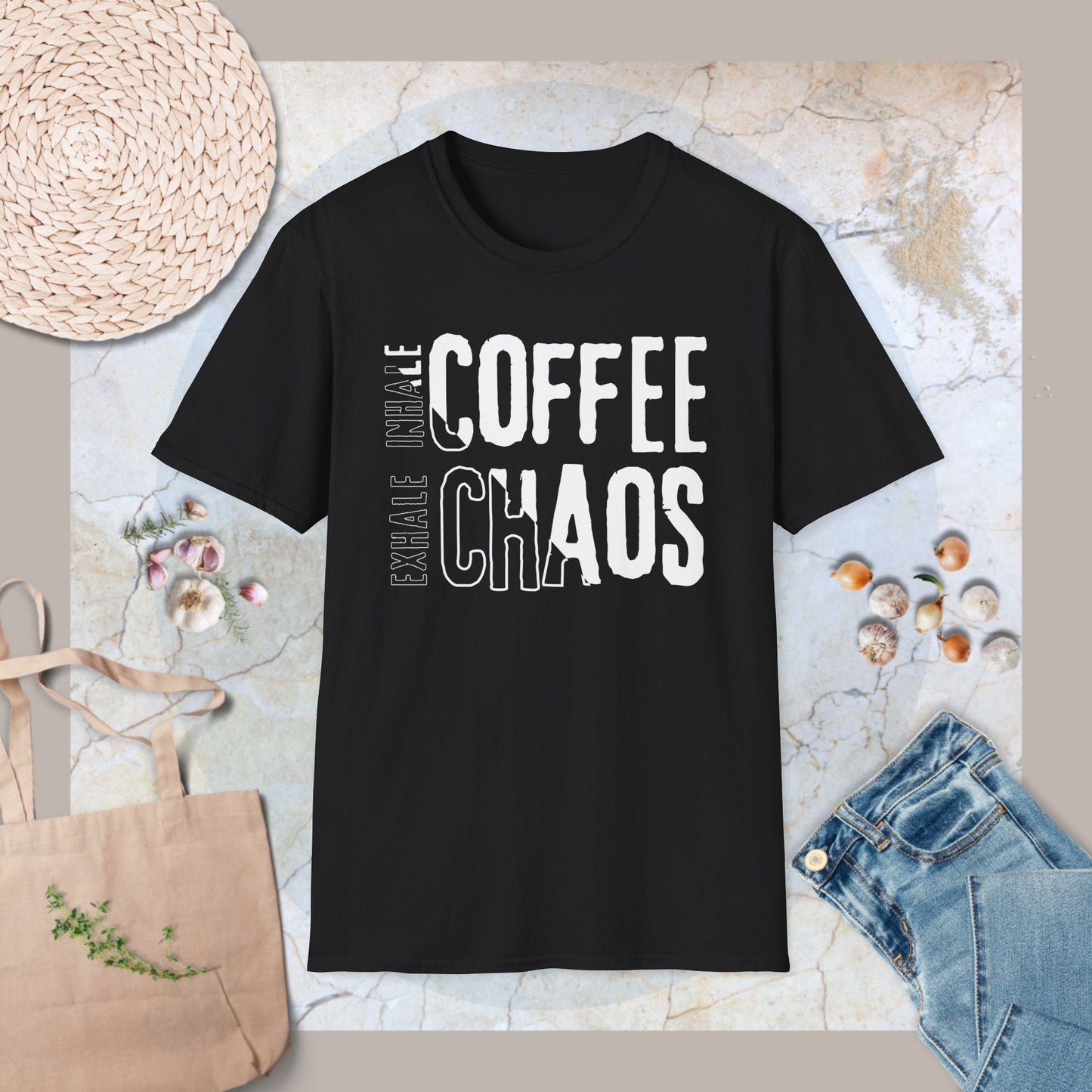 Inhale Coffee - Exhale Chaos T-Shirt