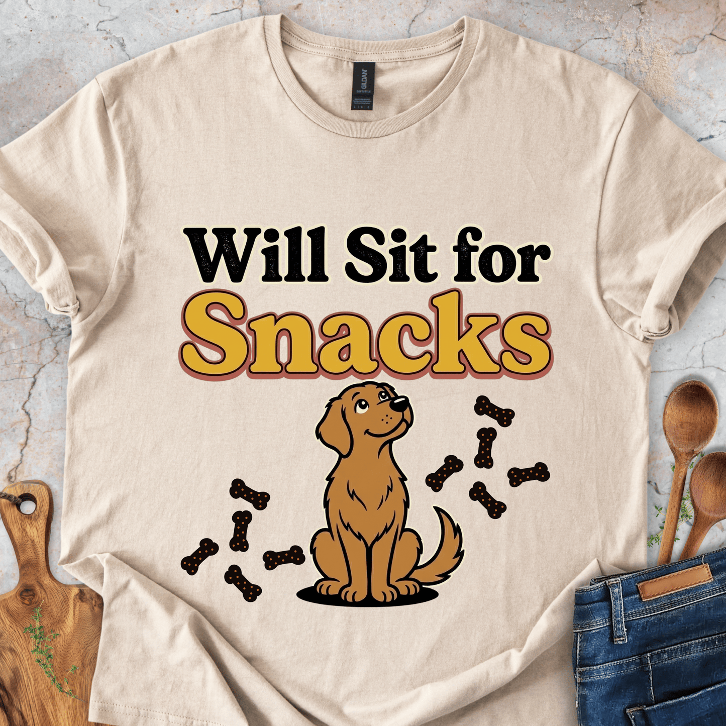 Will Sit For Snacks T-Shirt