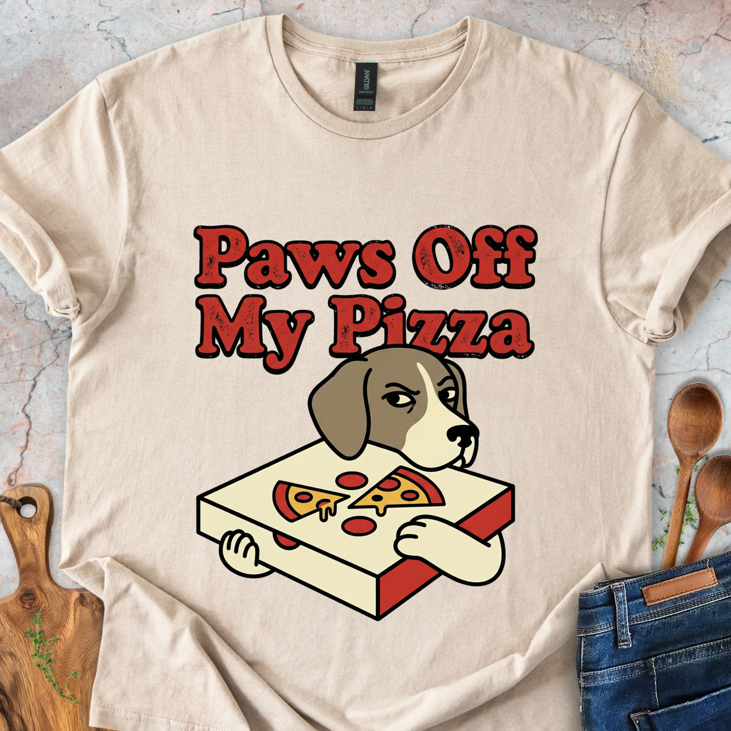 Paws Off My Pizza T-Shirt