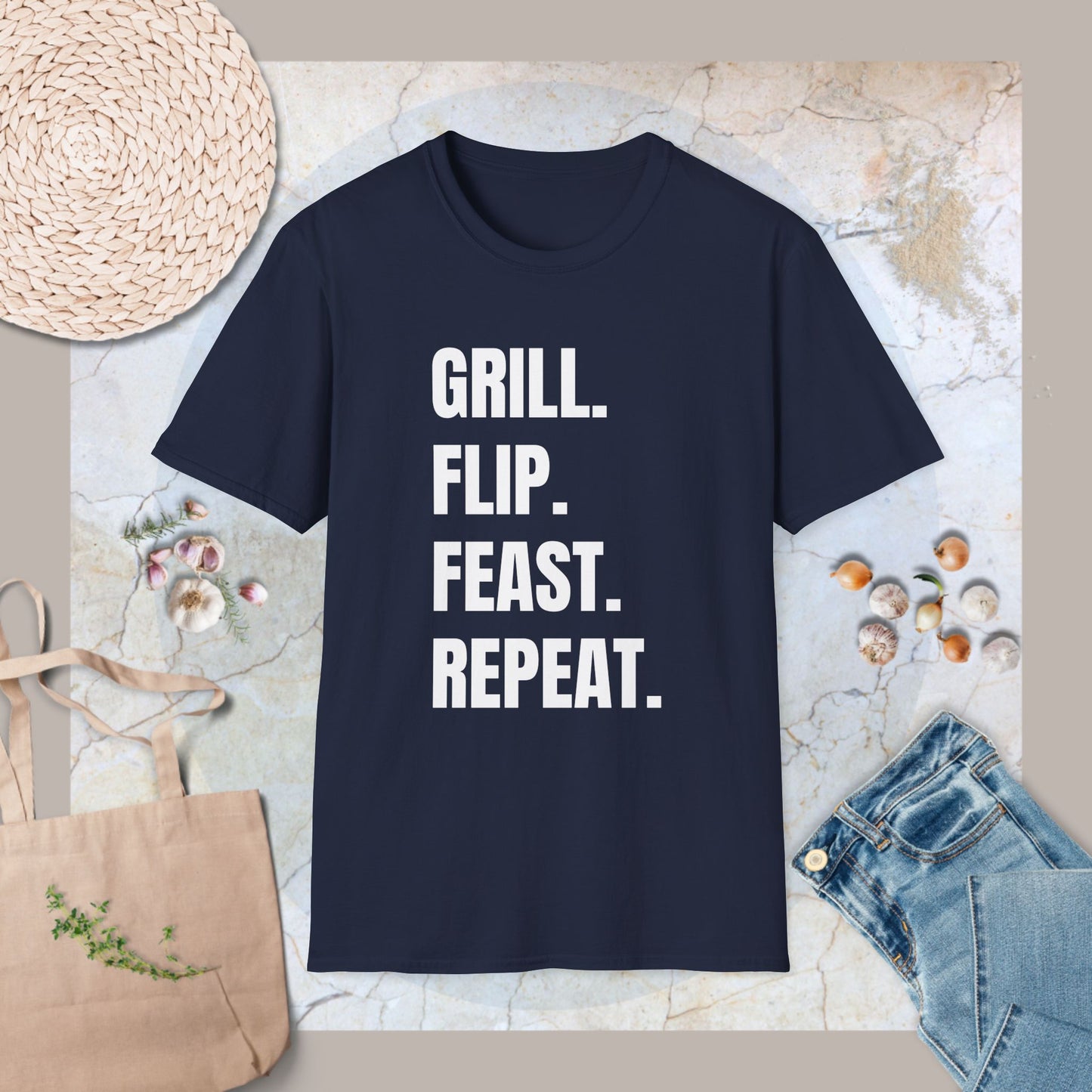 Grill,flip,feast,repeat T-Shirt