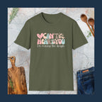 Can't hear you. I'm mixing the dough. T-Shirt