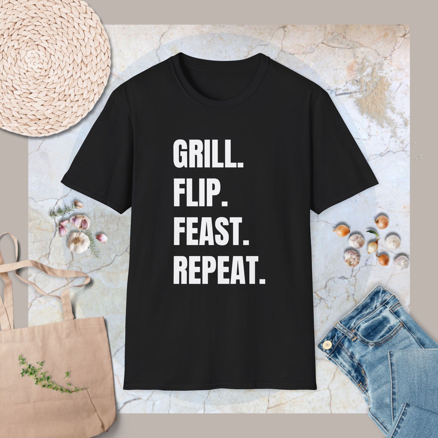 Grill,flip,feast,repeat T-Shirt