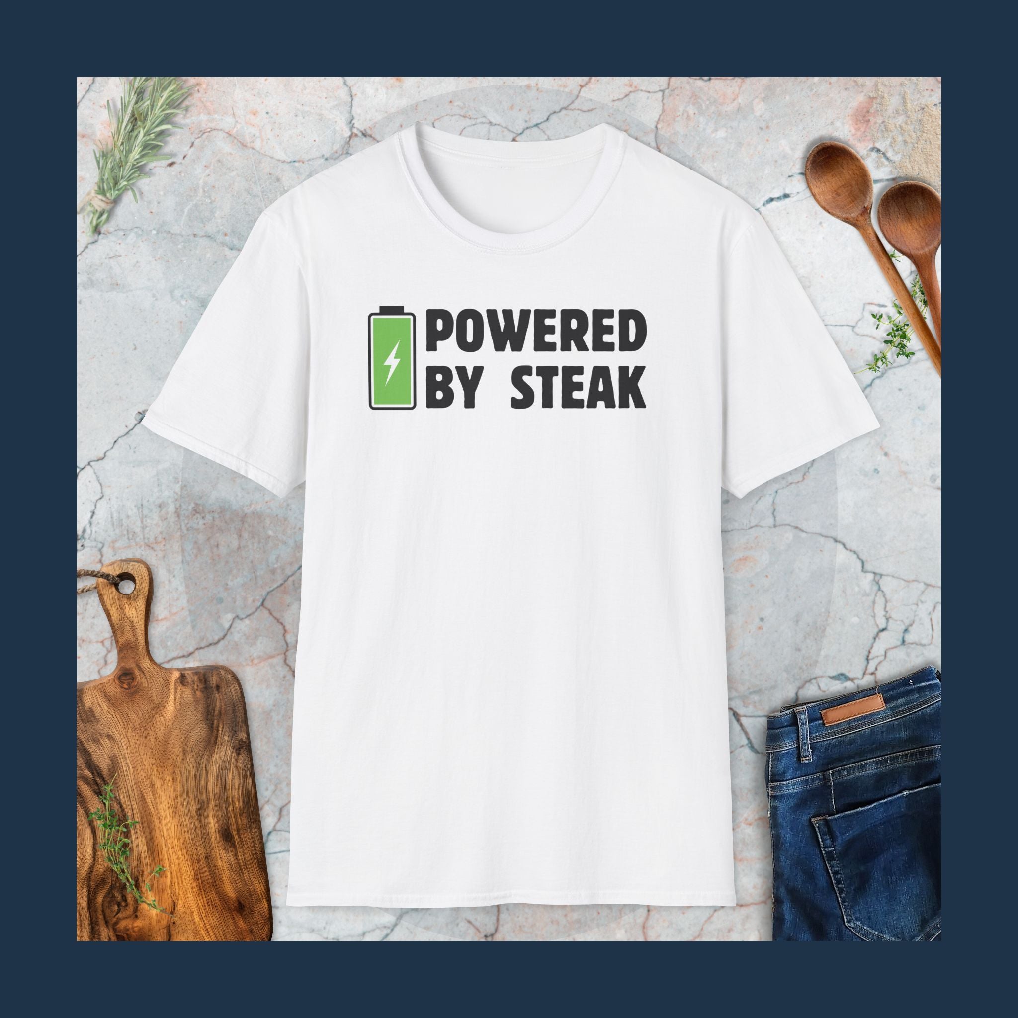 Powered by steak T-Shirt