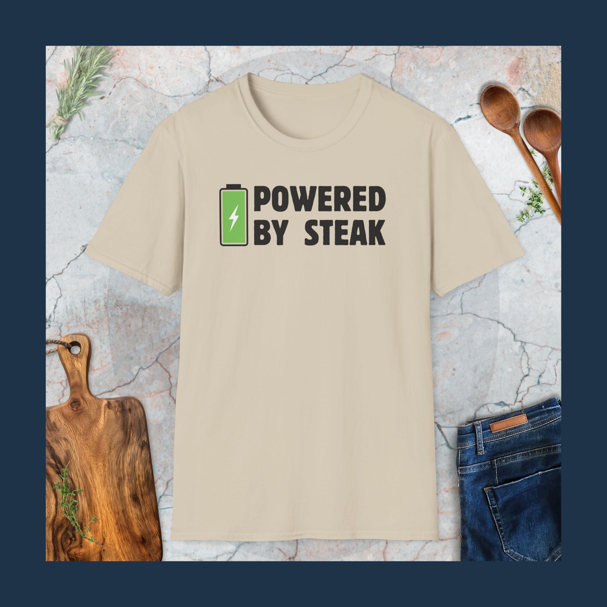 Powered by steak T-Shirt