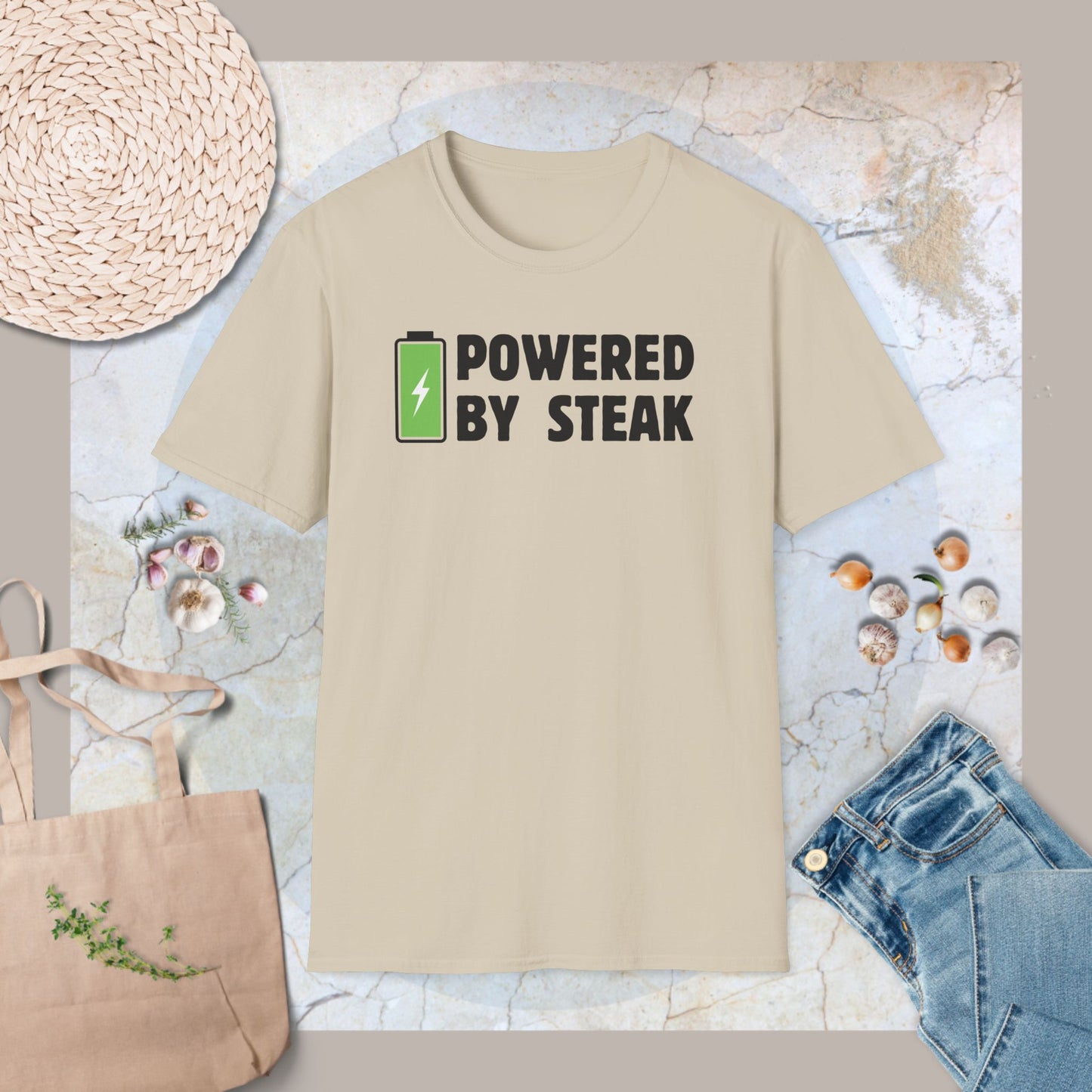 Powered by steak T-Shirt