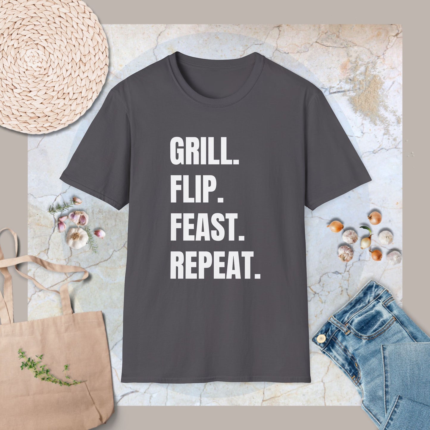 Grill,flip,feast,repeat T-Shirt
