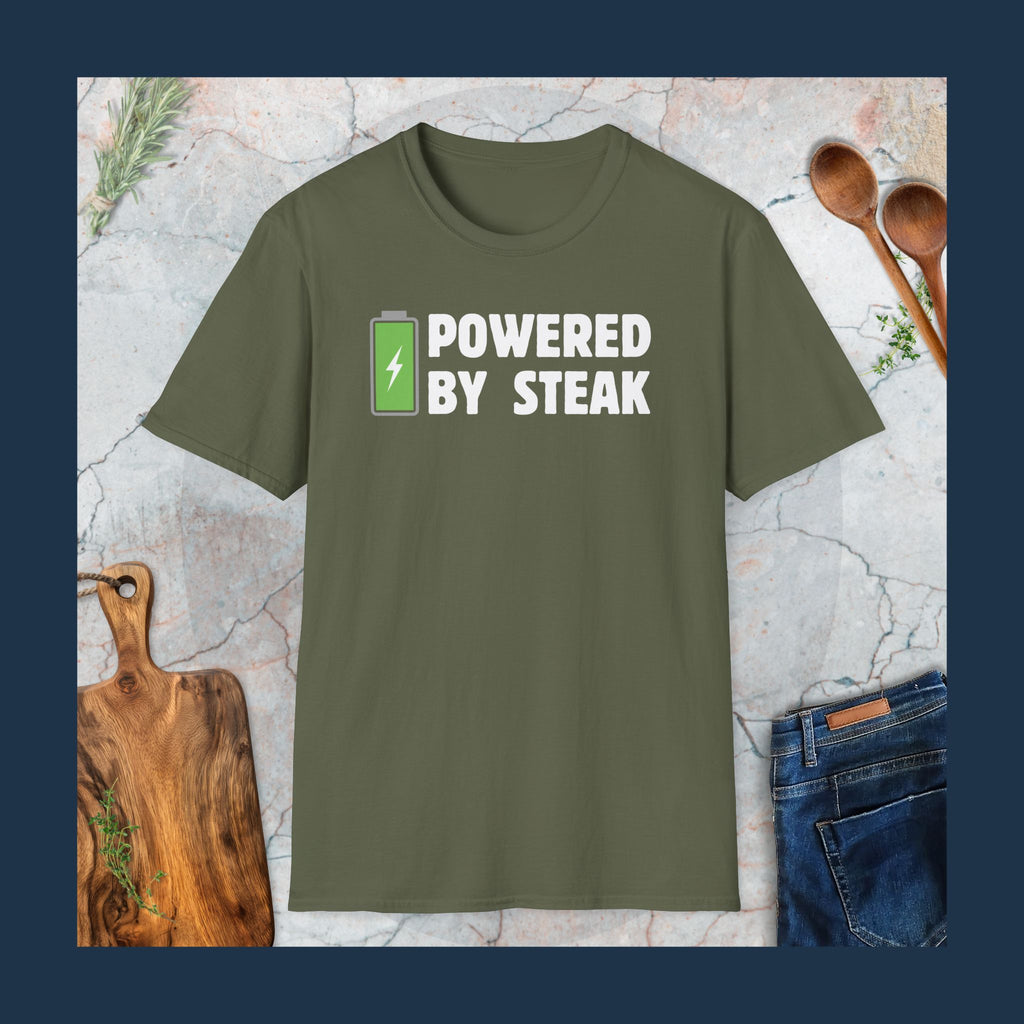 Powered by steak T-Shirt