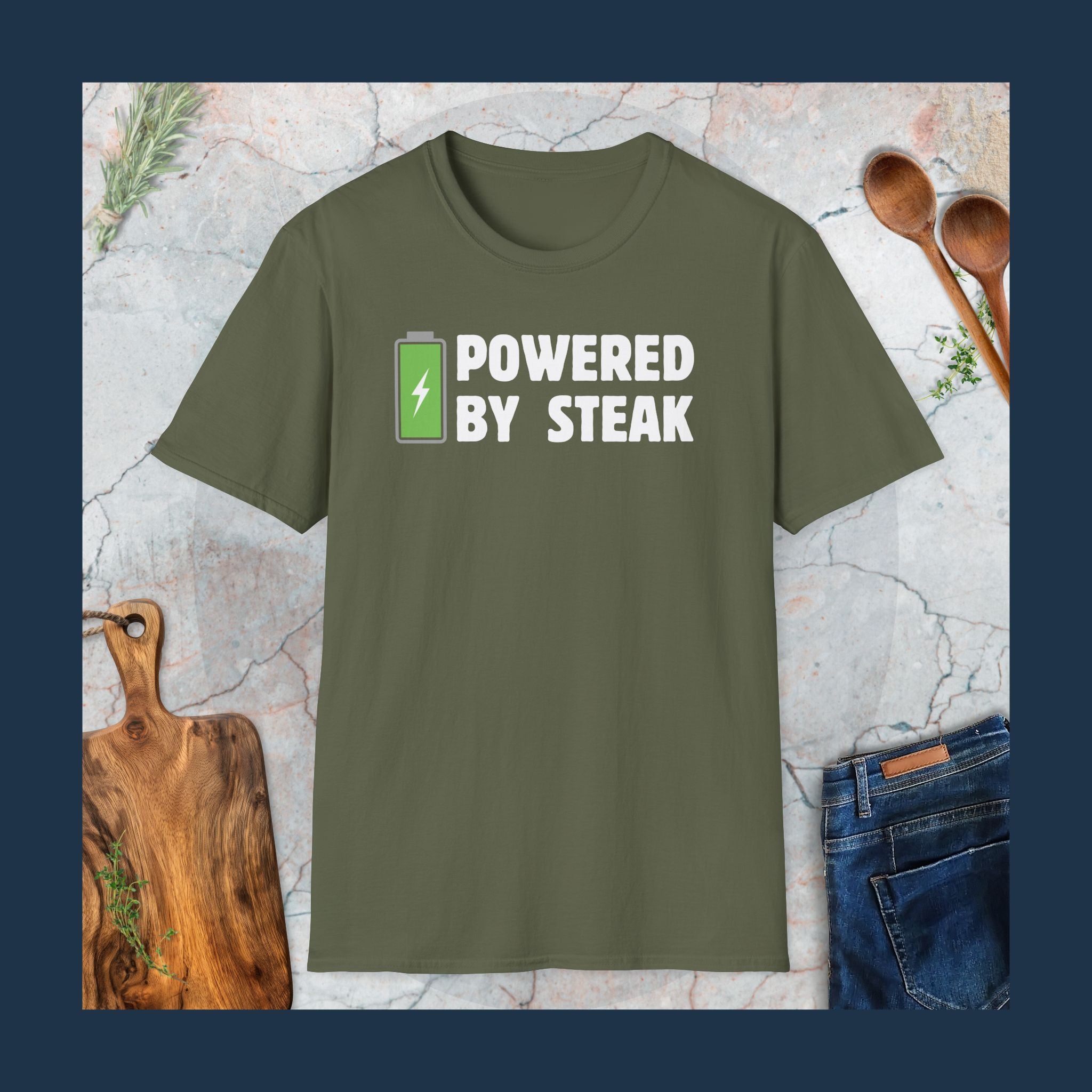 Powered by steak T-Shirt