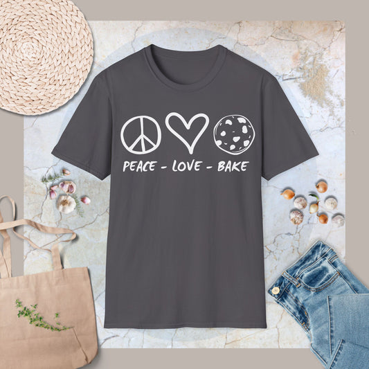 Peace,love,bake T-Shirt