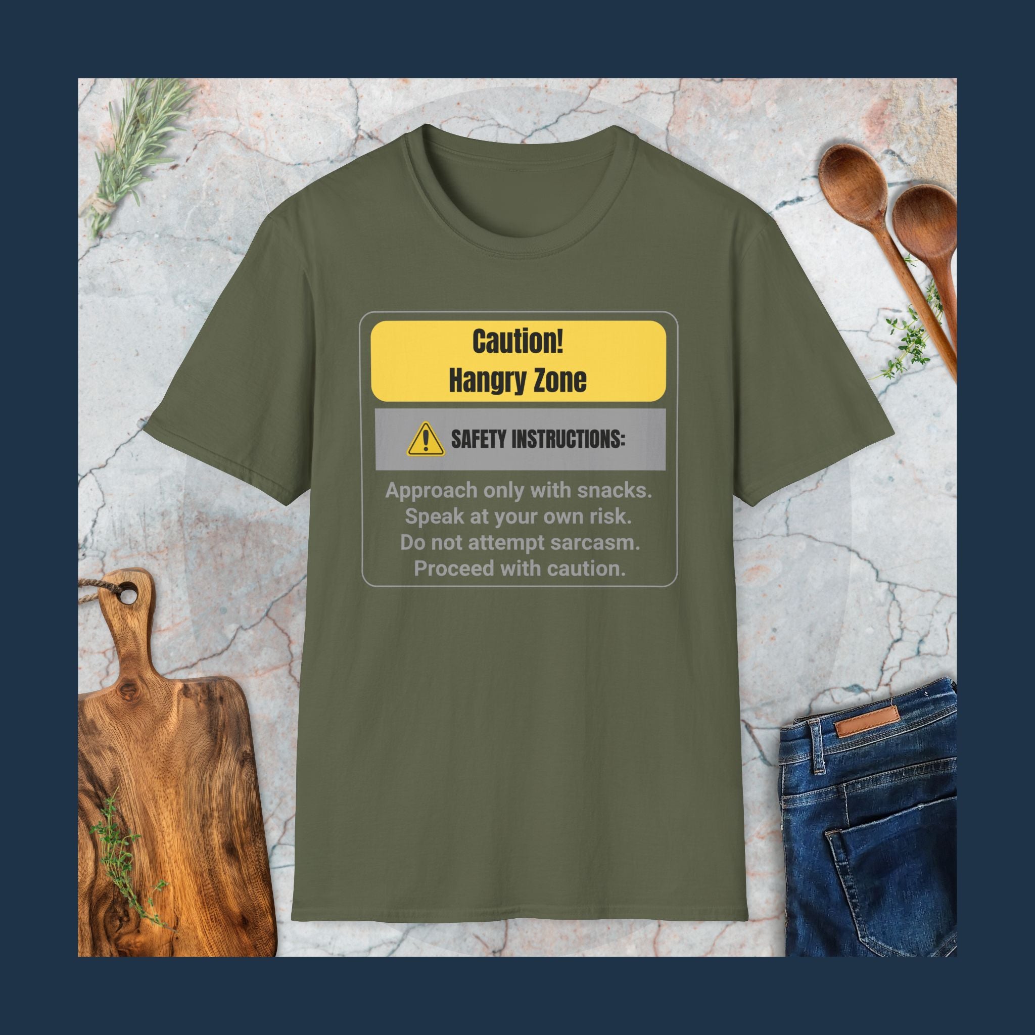 Hangry Zone Safety Instructions T-Shirt