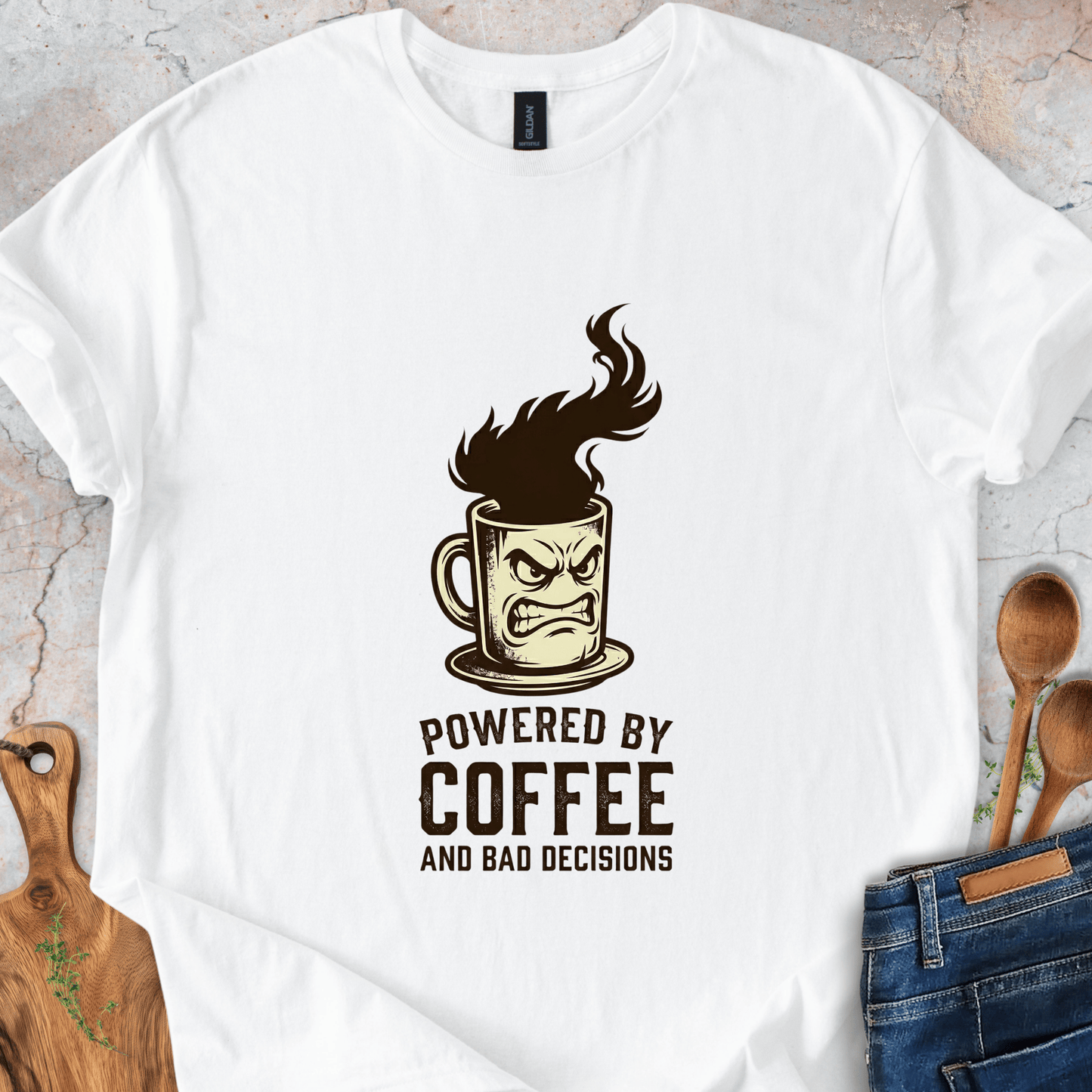 Powered By Coffee and Bad Decisions T-Shirt