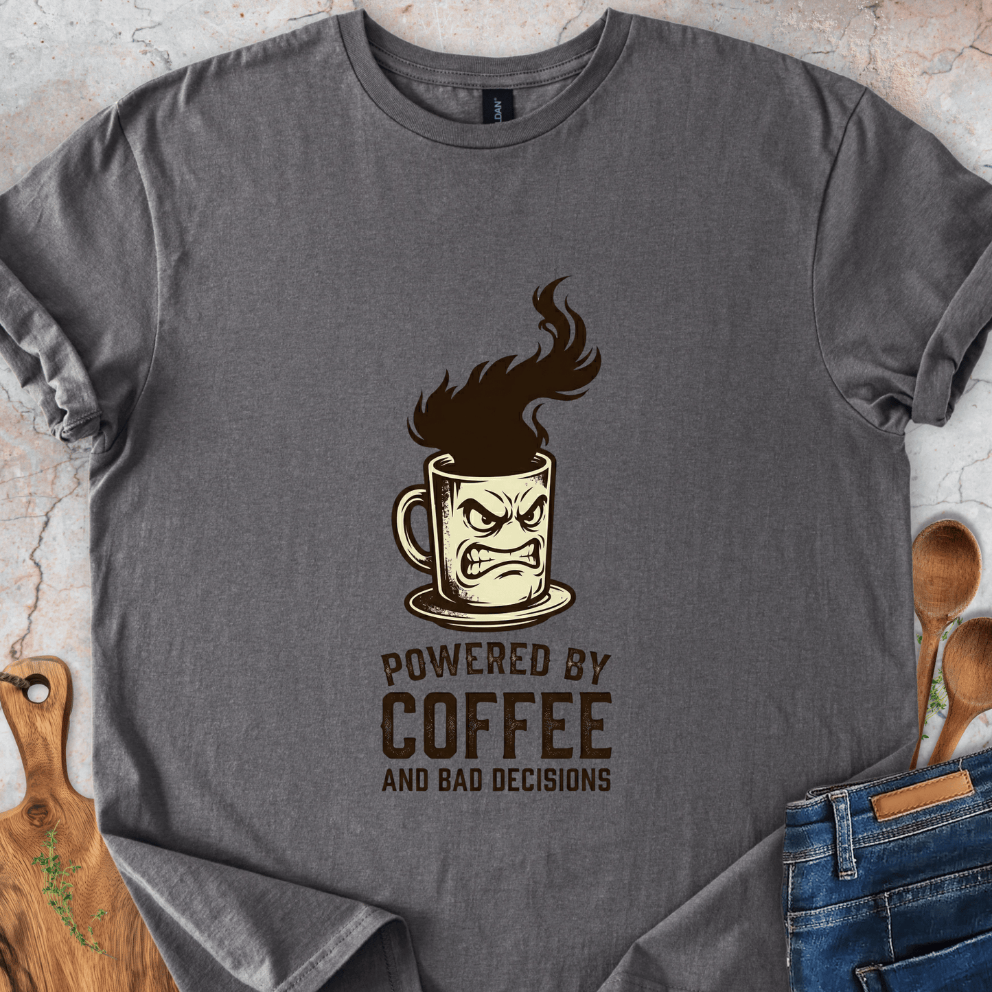 Powered By Coffee and Bad Decisions T-Shirt