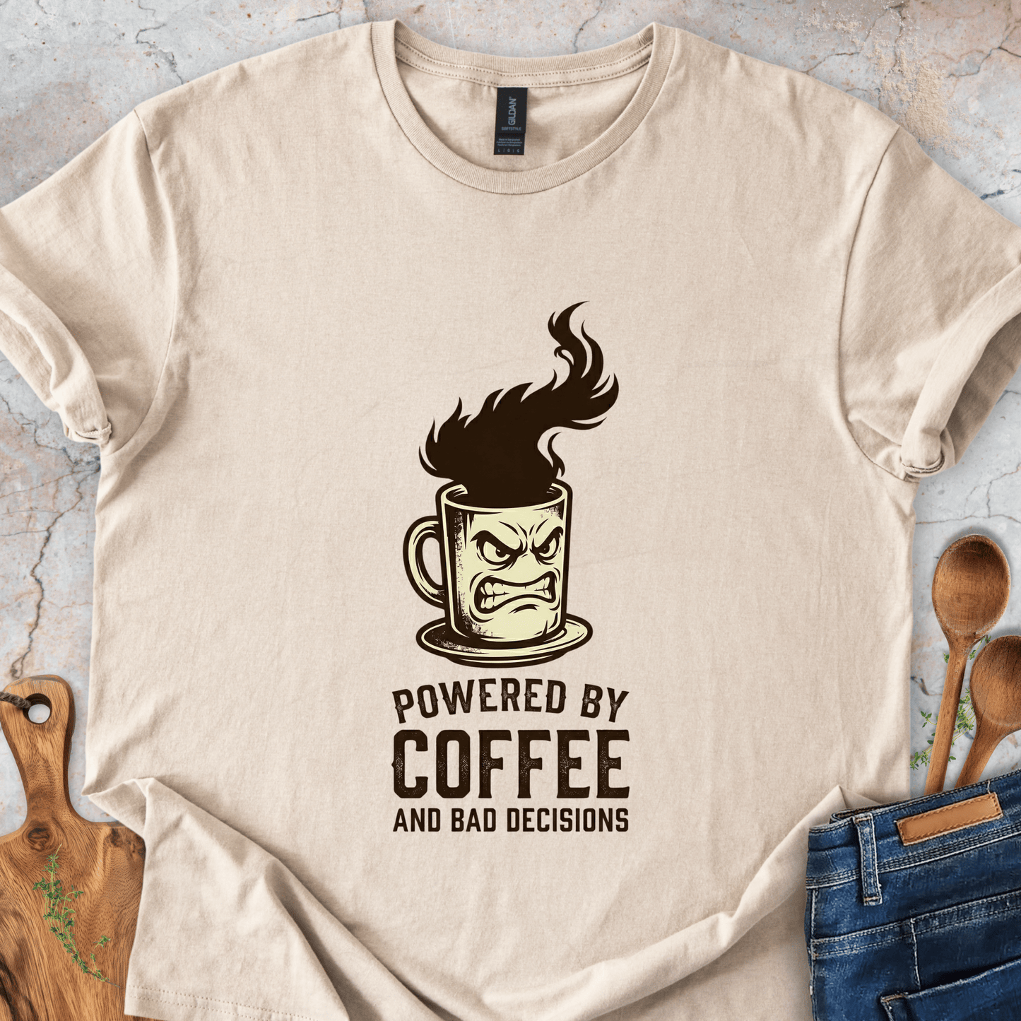 Powered By Coffee and Bad Decisions T-Shirt