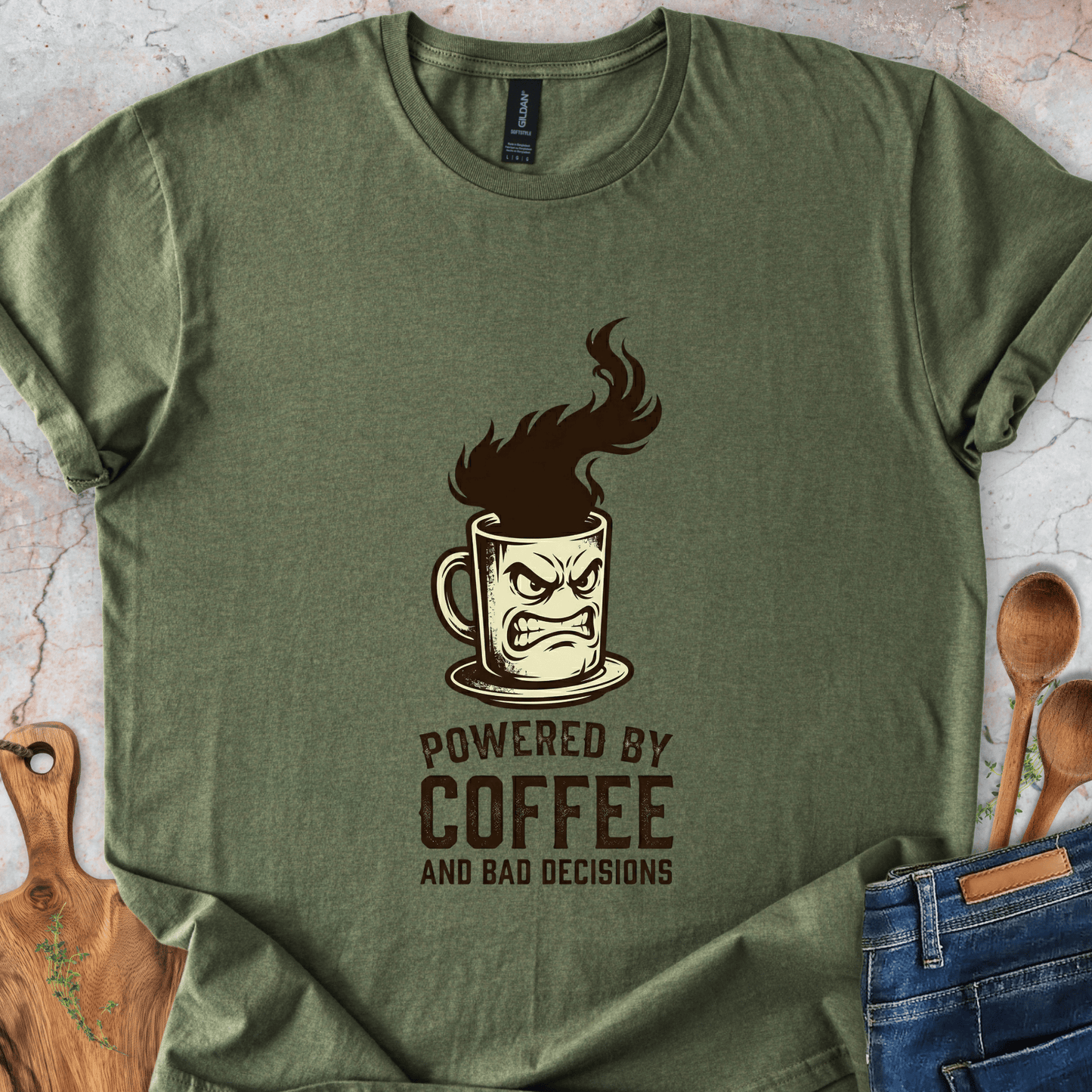 Powered By Coffee and Bad Decisions T-Shirt
