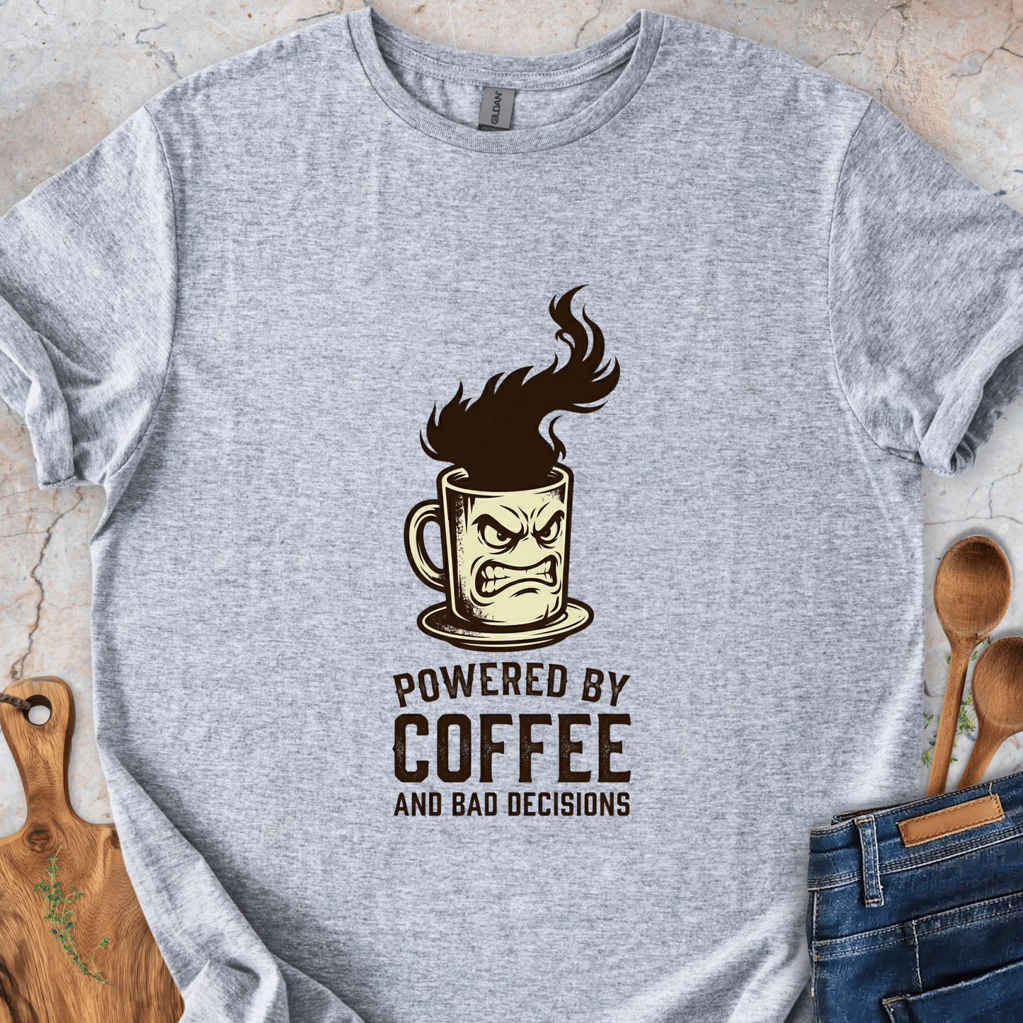 Powered By Coffee and Bad Decisions T-Shirt