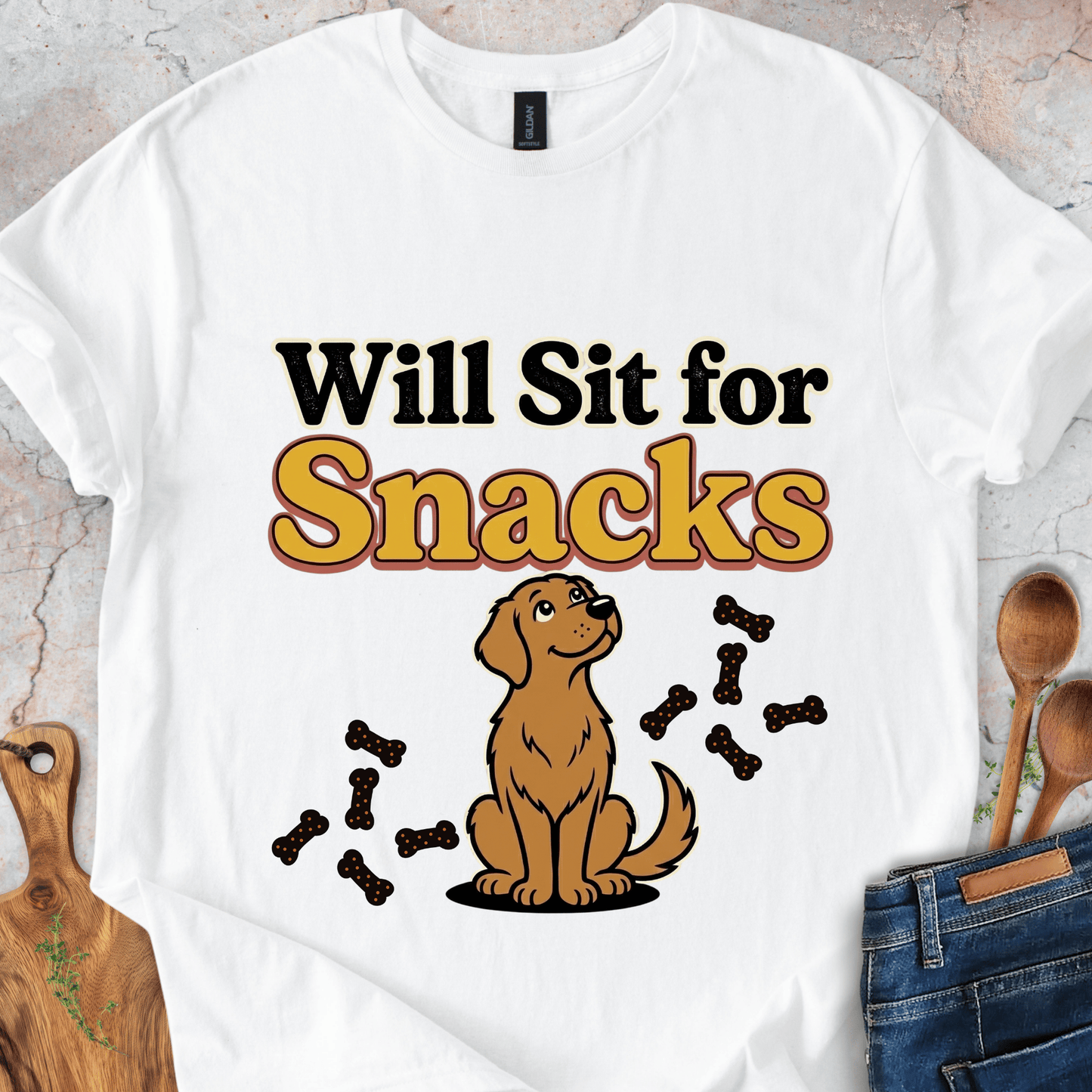 Will Sit For Snacks T-Shirt