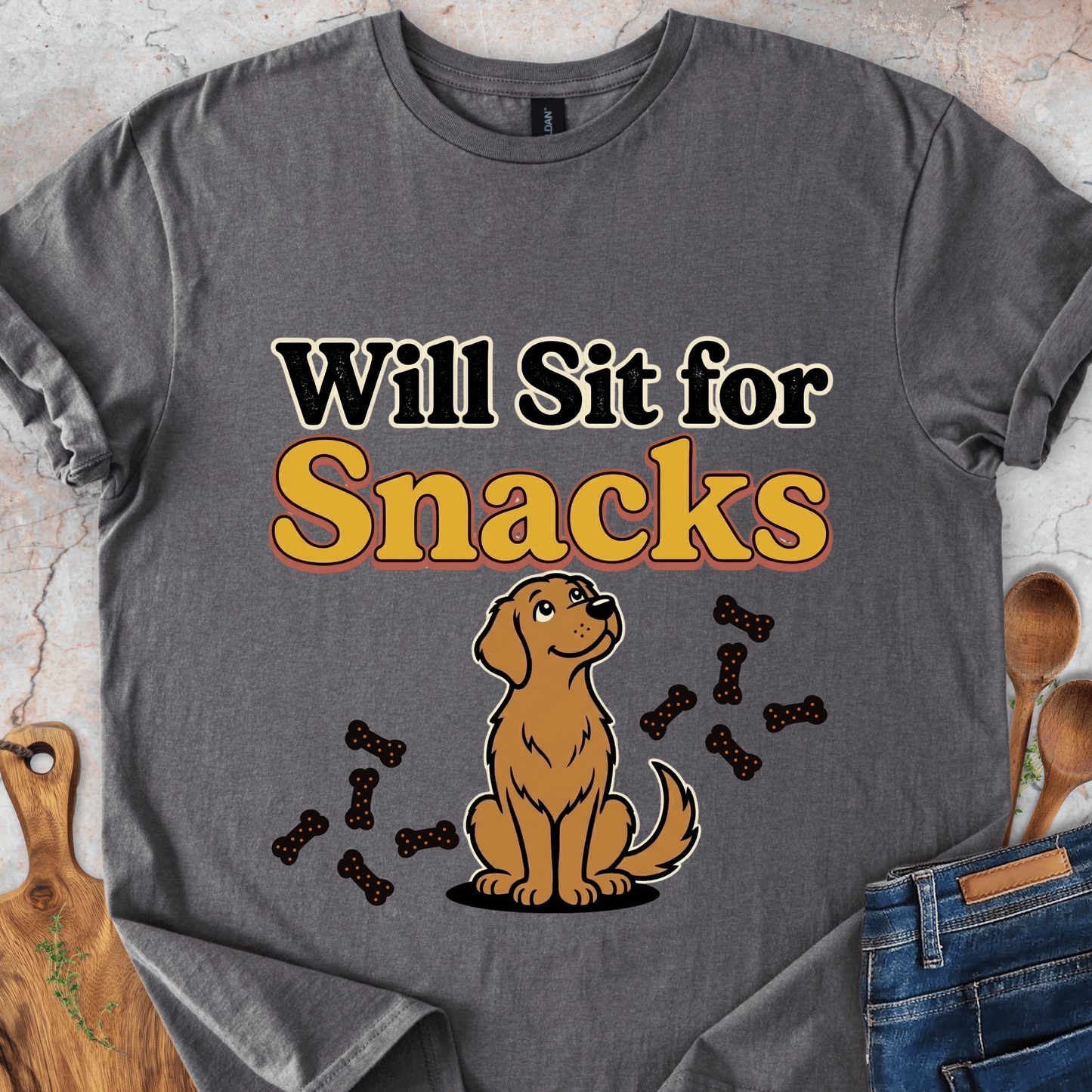 Will Sit For Snacks T-Shirt