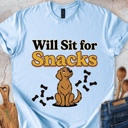 Will Sit For Snacks T-Shirt