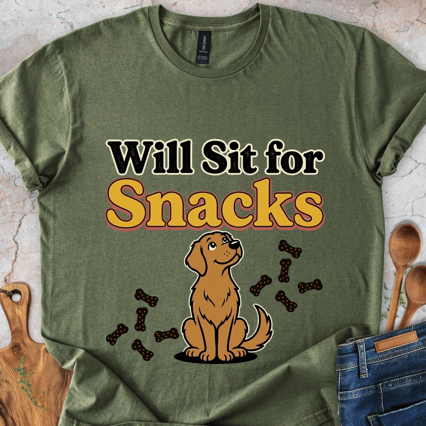 Will Sit For Snacks T-Shirt
