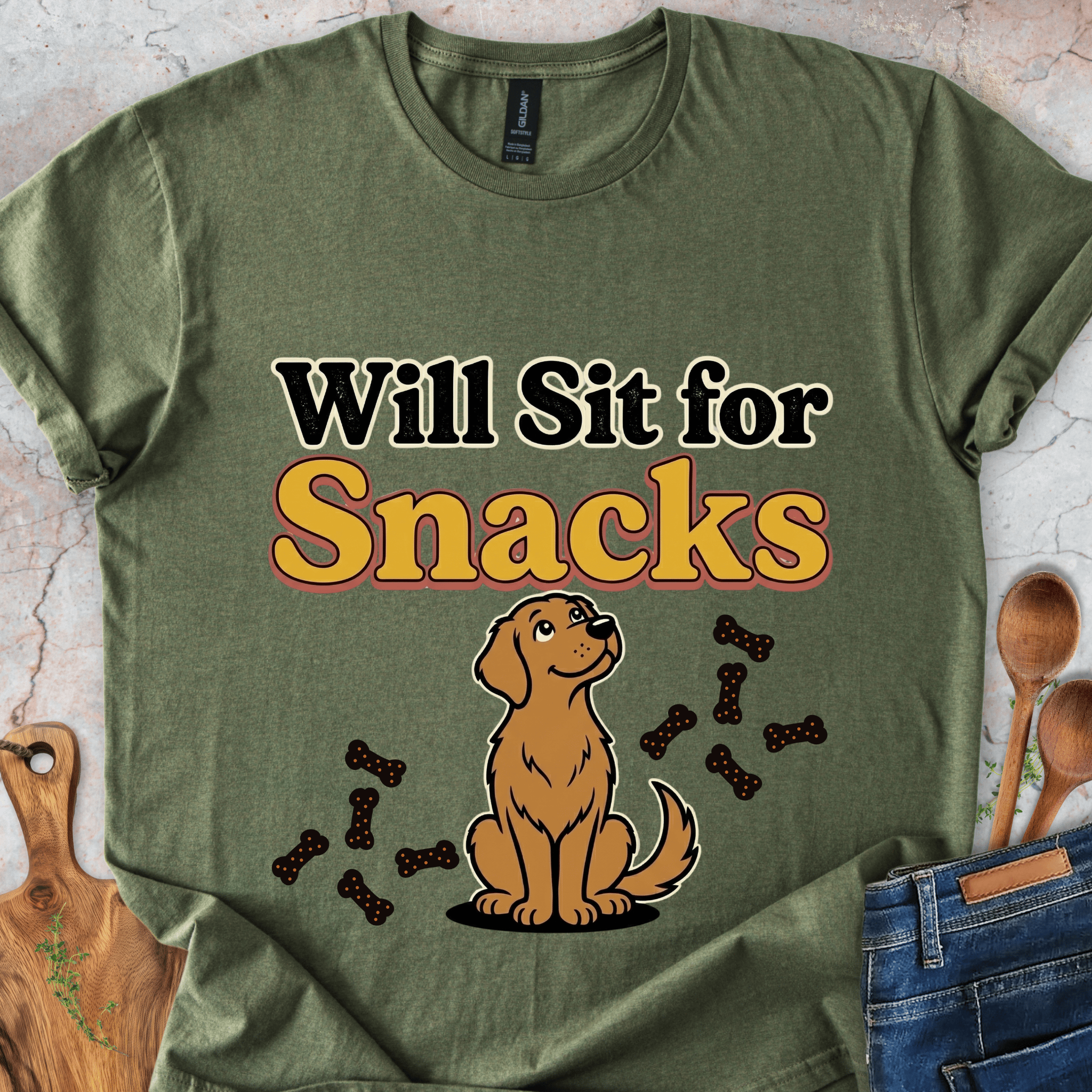 Will Sit For Snacks T-Shirt