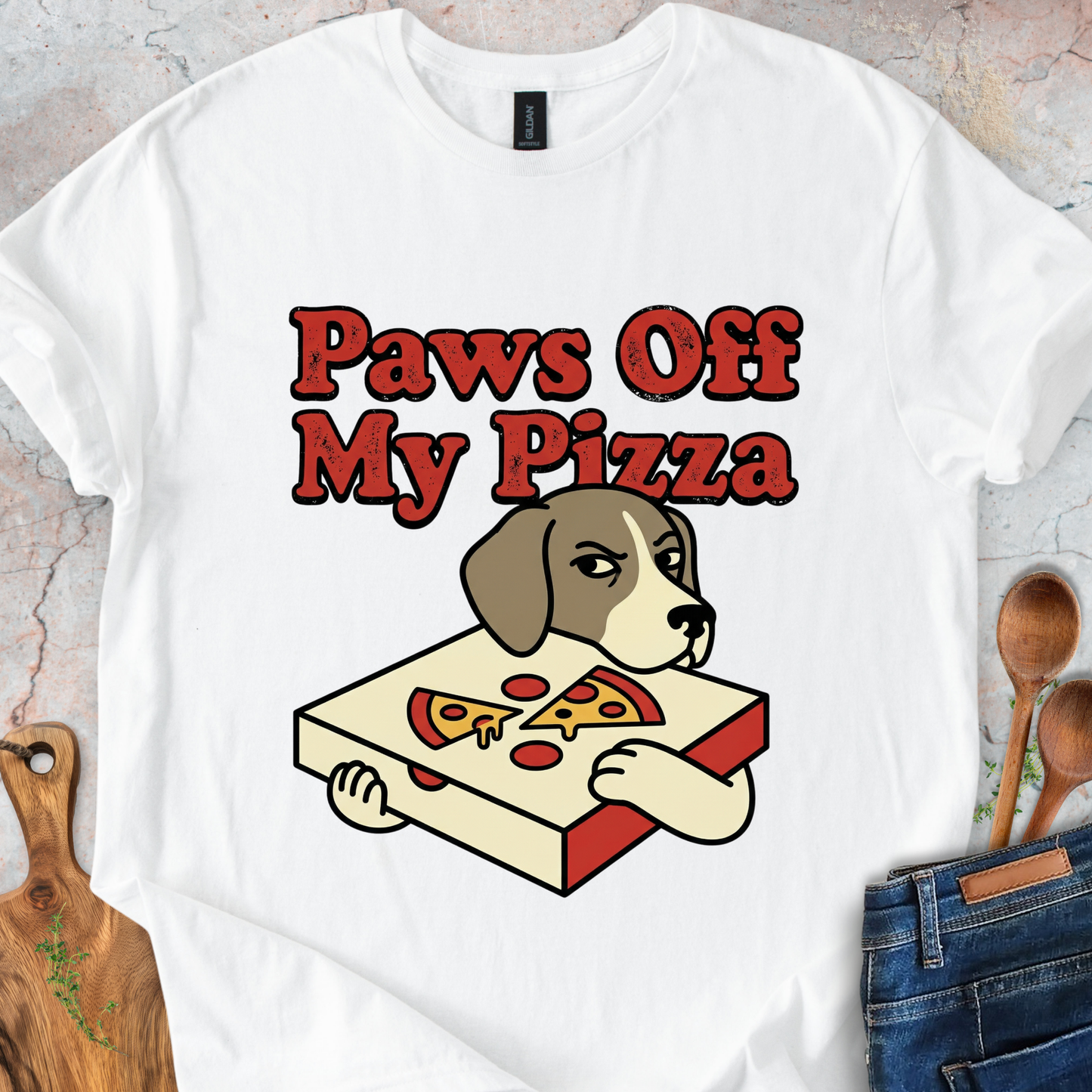 Paws Off My Pizza T-Shirt