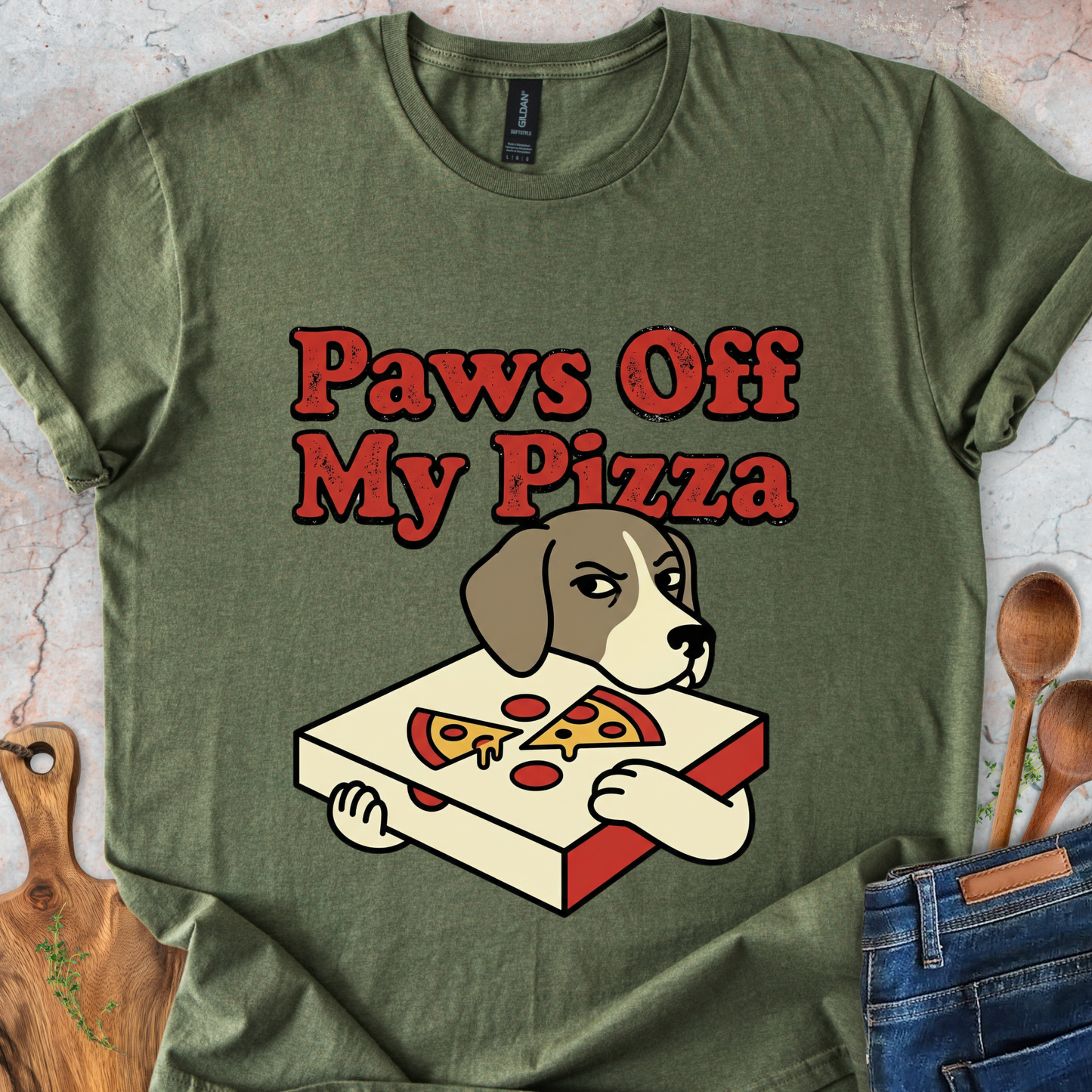 Paws Off My Pizza T-Shirt