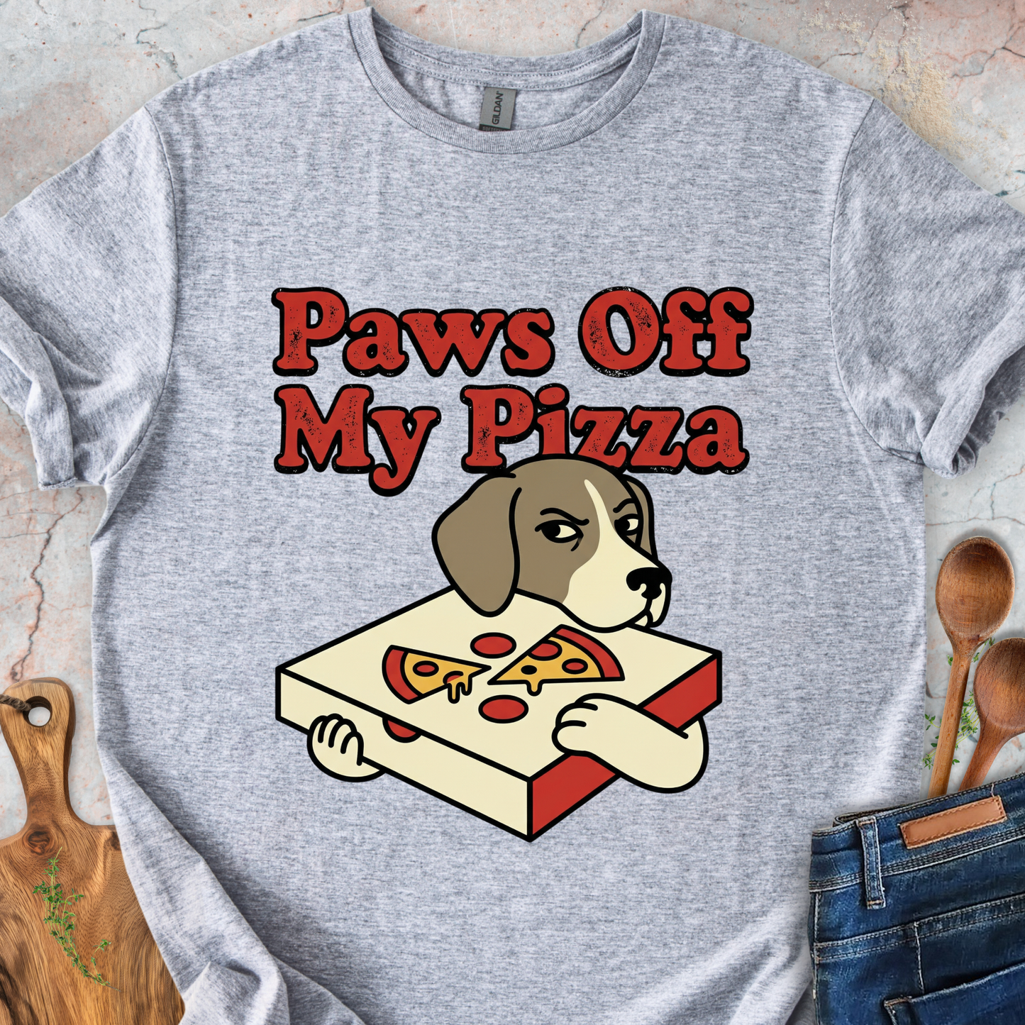 Paws Off My Pizza T-Shirt