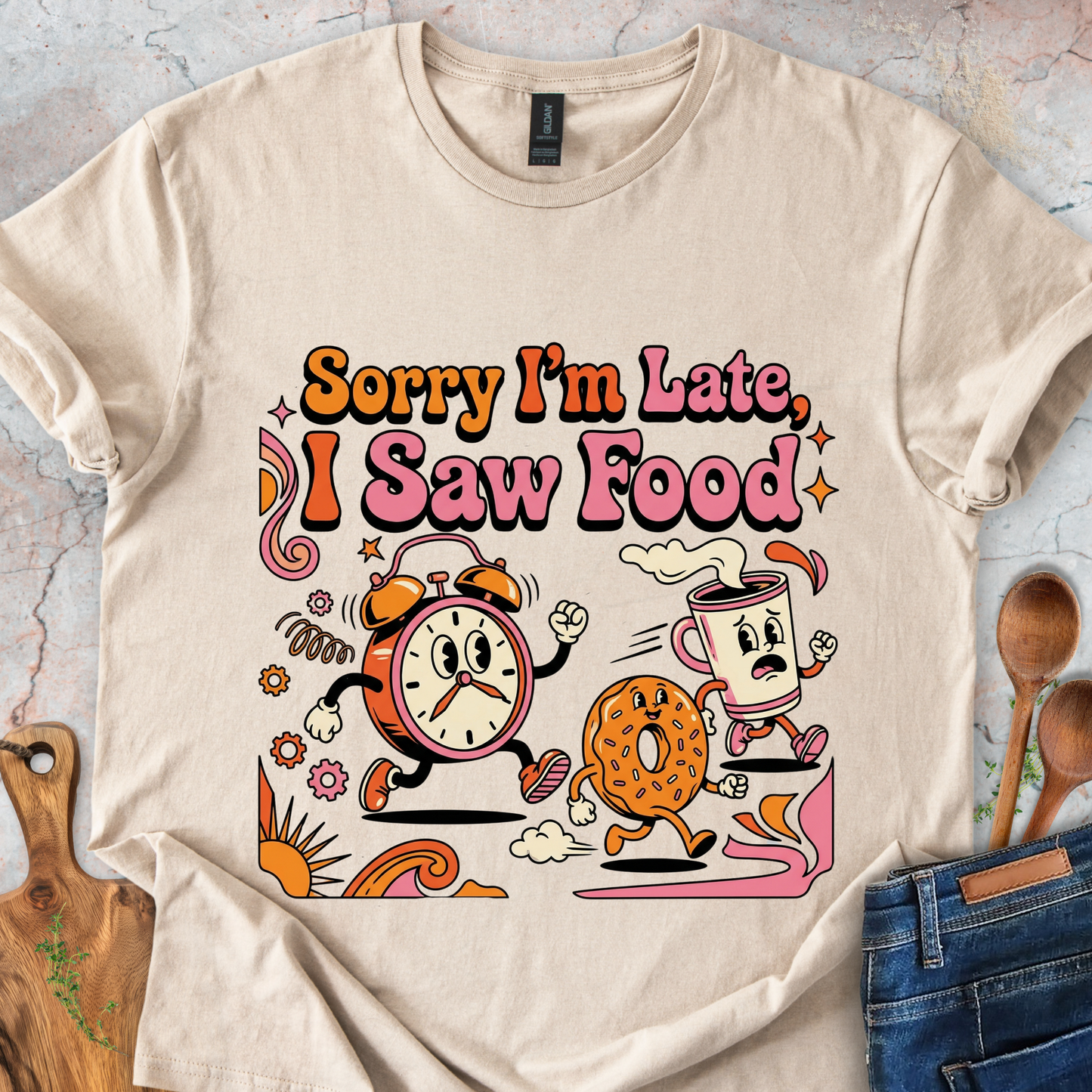 Sorry I'm Late, I Saw Food T-Shirt