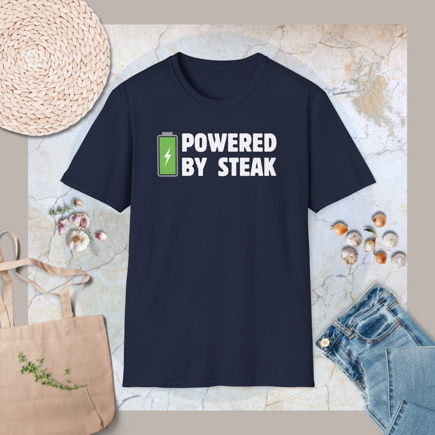 Powered by steak T-Shirt
