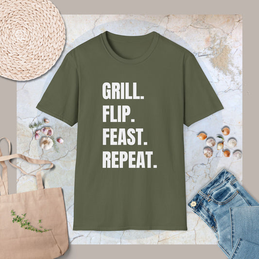 Grill,flip,feast,repeat T-Shirt