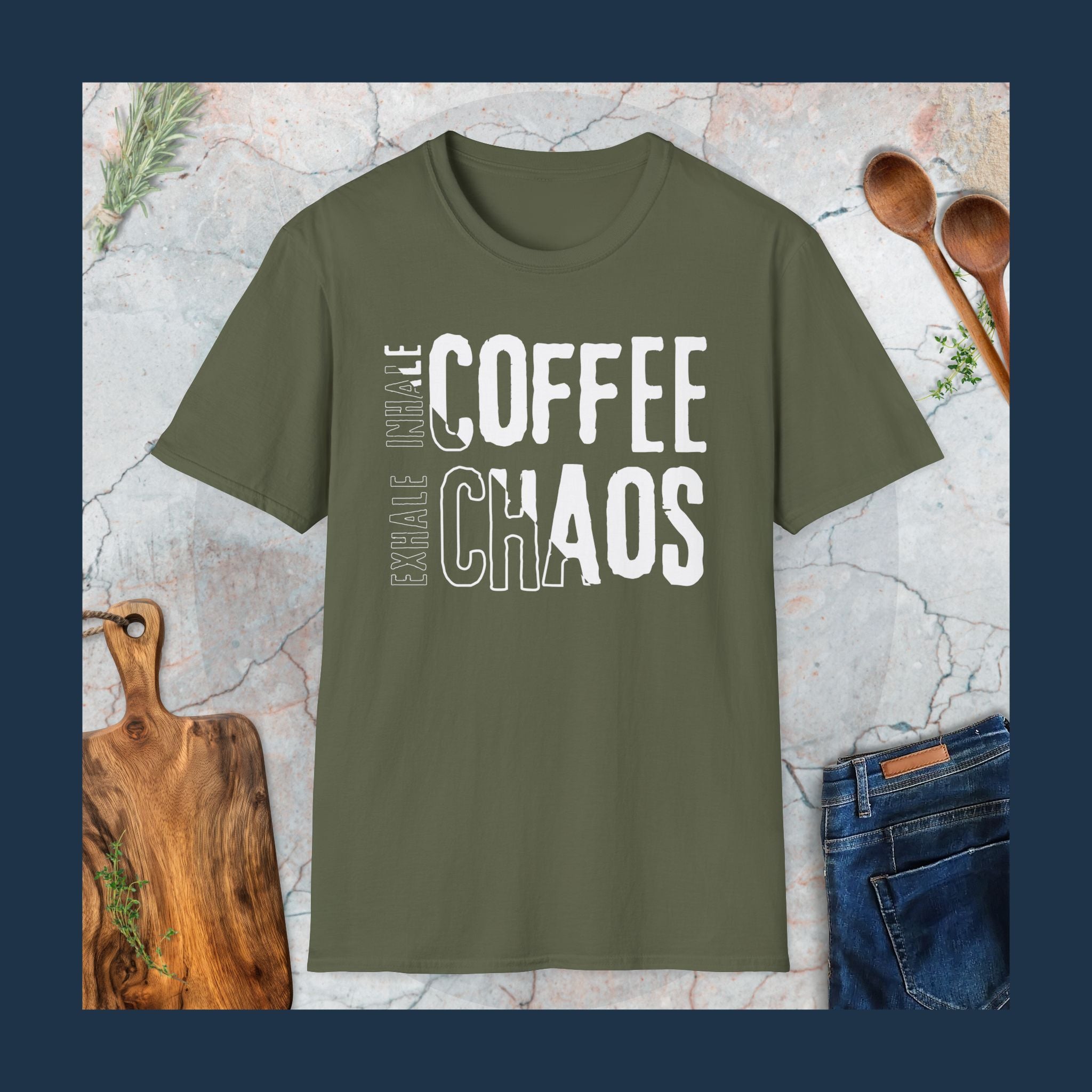 Inhale Coffee - Exhale Chaos T-Shirt