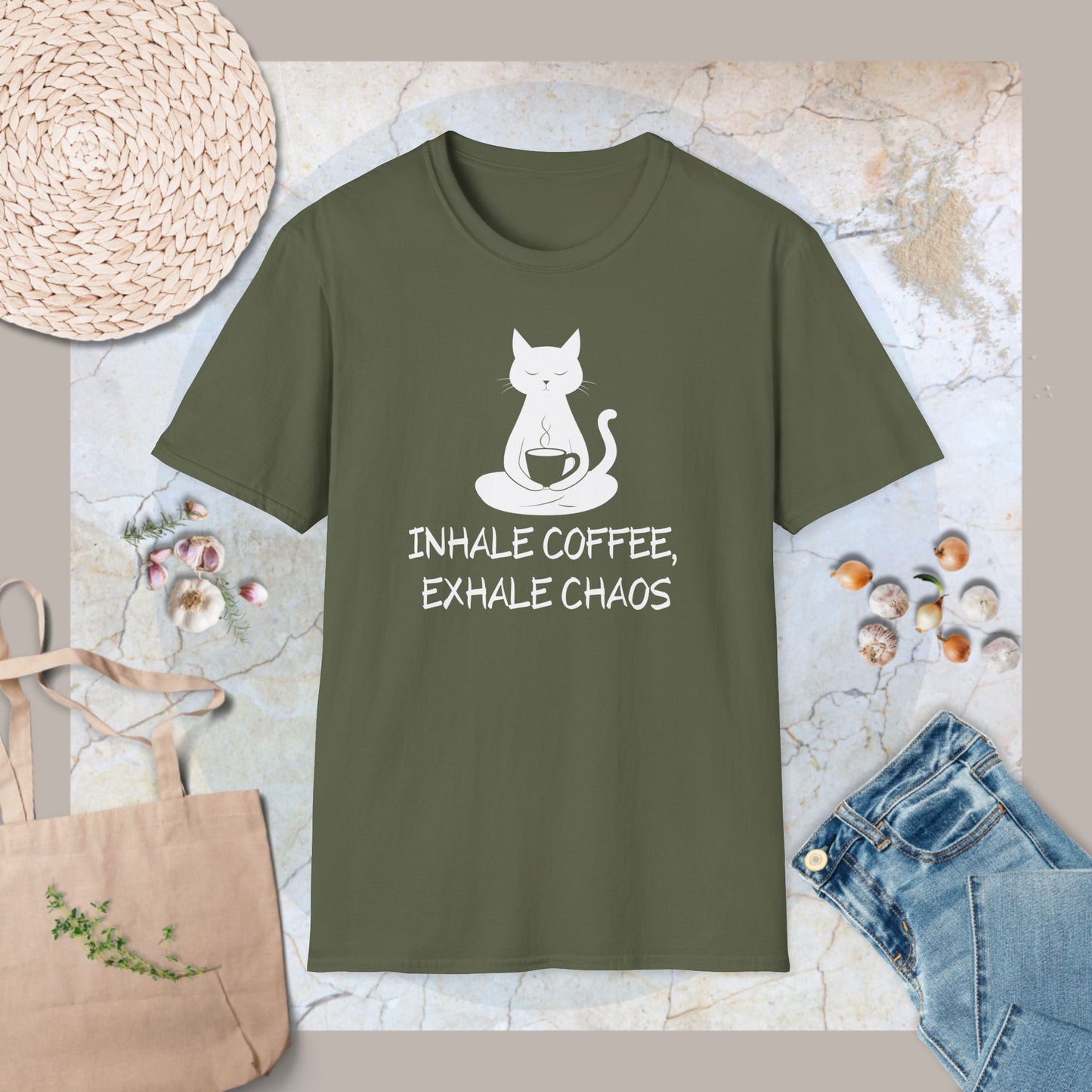 Inhale coffee, exhale chaos T-Shirt