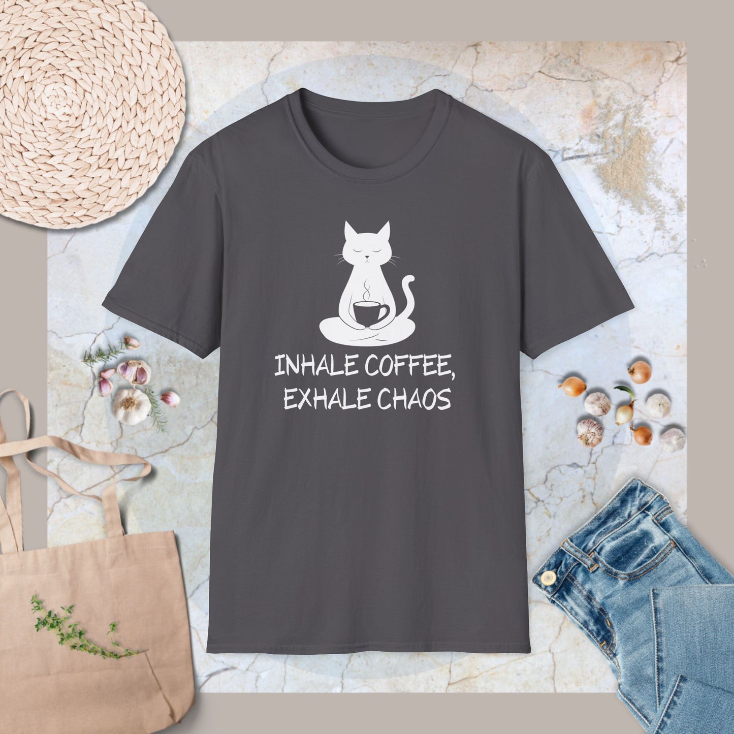 Inhale coffee, exhale chaos T-Shirt