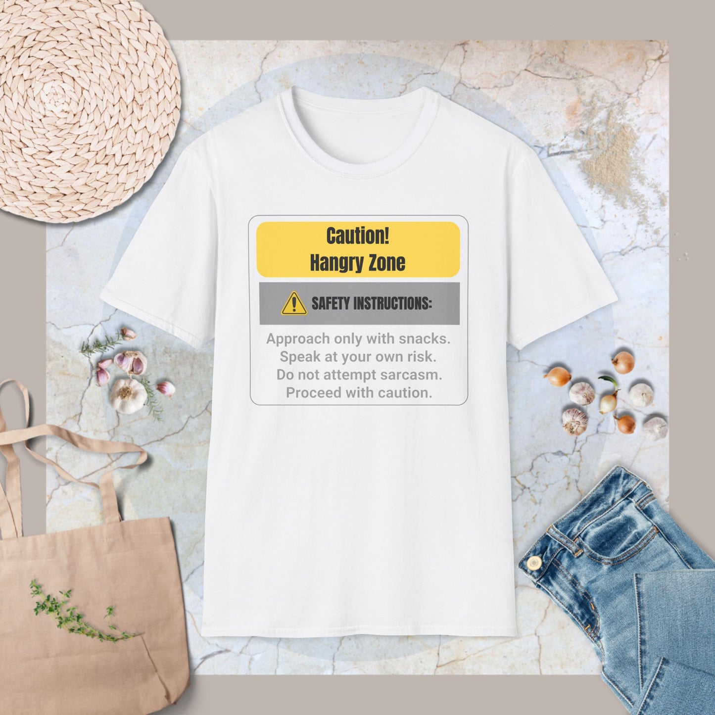 Hangry Zone Safety Instructions T-Shirt