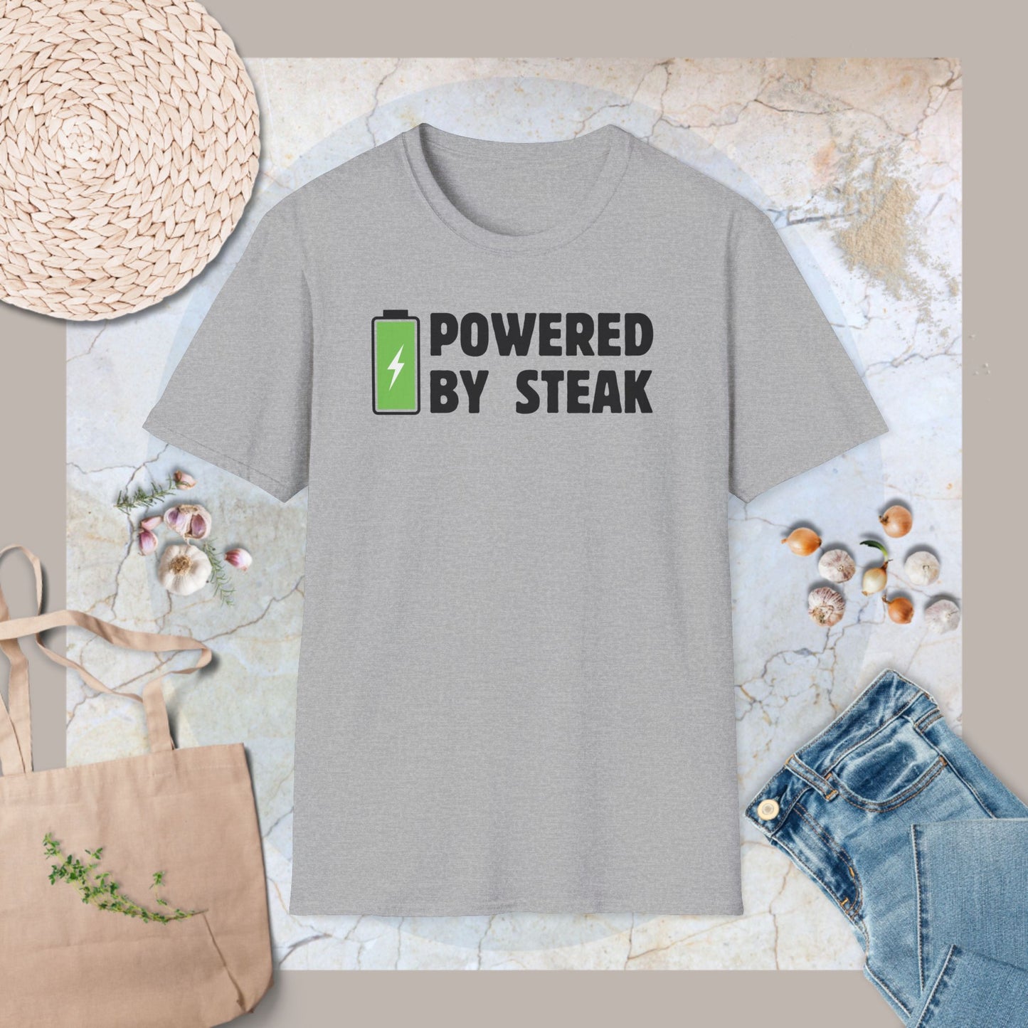 Powered by steak T-Shirt